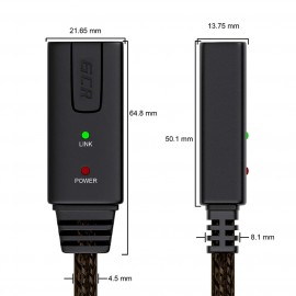 Кабель для компьютера GCR GCR-UECa1 USB2.0 мама/папа 10м активное усиление