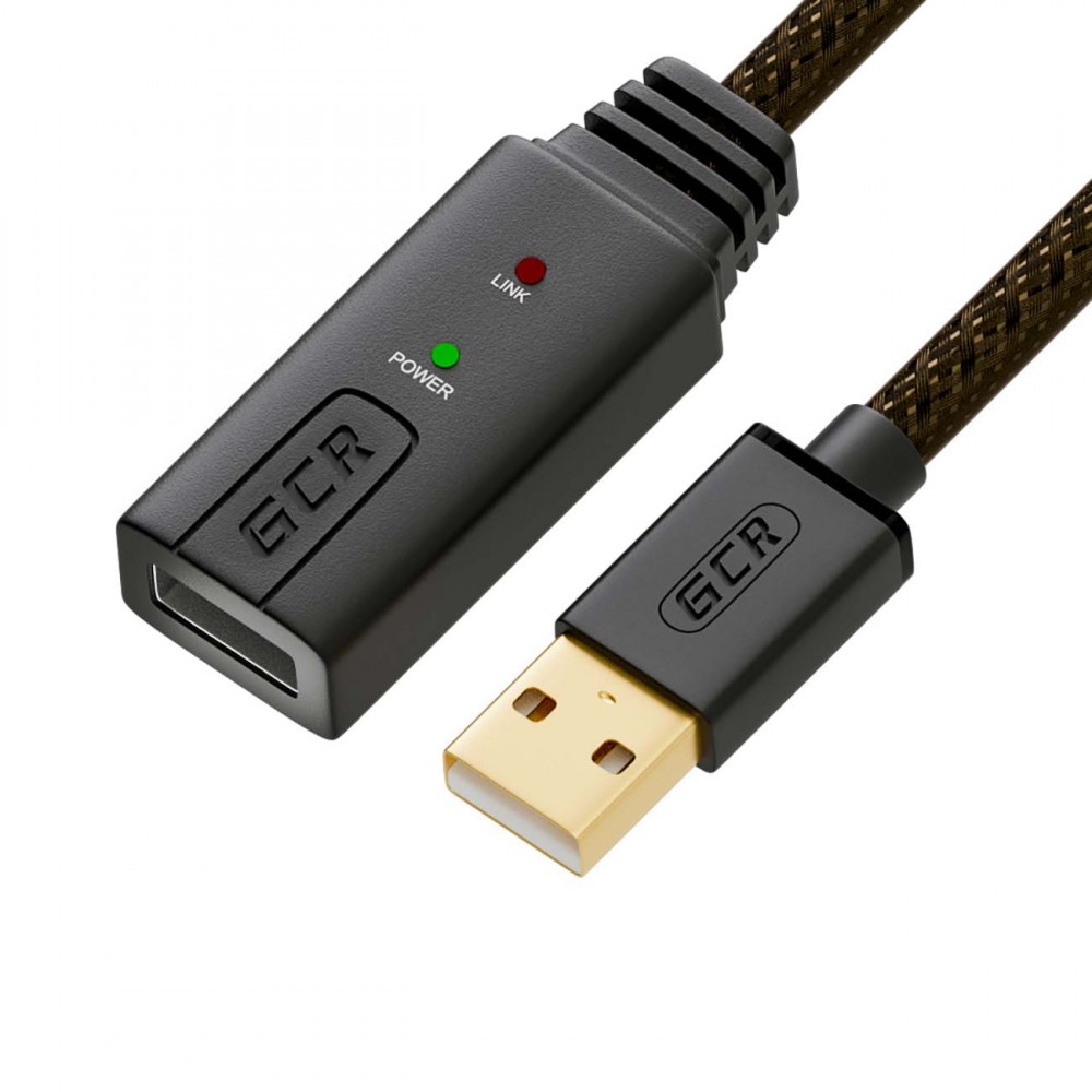 Кабель для компьютера GCR GCR-UECa1 USB2.0 мама/папа 10м активное усиление