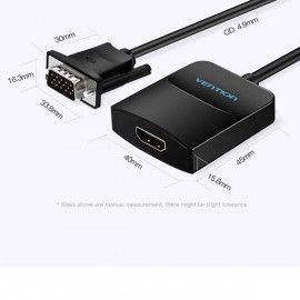 Кабель для компьютера Vention HDMI/VGA + аудио (ACNBB)