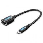 Кабель для компьютера Vention OTG USB 2.0 AF/micro B 5pin 0,15м (CCUBB)