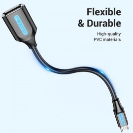 Кабель для компьютера Vention OTG USB 2.0 AF/micro B 5pin 0,15м (CCUBB)