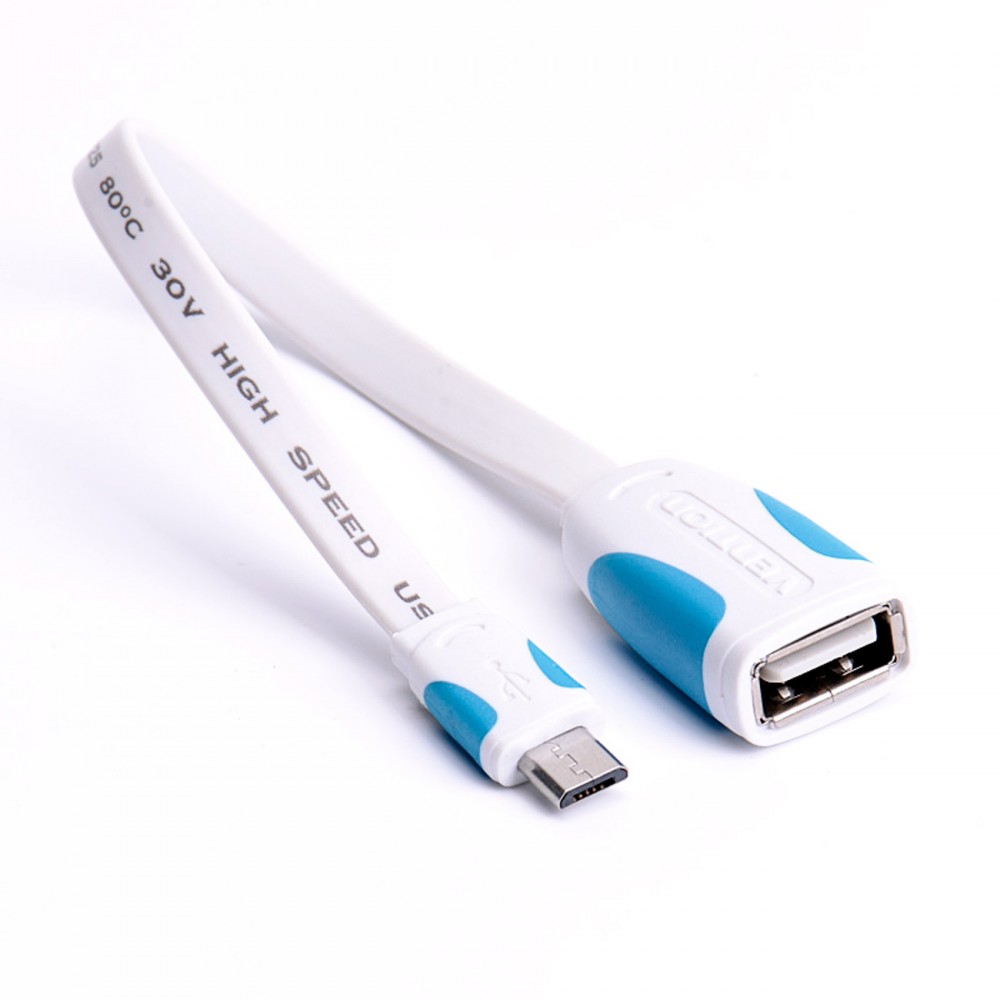 Кабель для компьютера Vention OTG USB-мама/microUSB-папа 0,1м