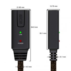 Кабель для компьютера GCR GCR-UECa1 USB2.0 мама/папа 7.5м активное усиление