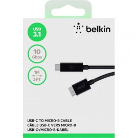 Кабель для компьютера Belkin 3.1 USB-С to microUSB-B (F2CU031bt1M-BLK)