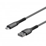 Кабель для сотового телефона InterStep MicroUSB/USB2.0 0,6м, Dark Grey