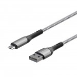 Кабель для сотового телефона InterStep MicroUSB/USB2.0 1,2м, Silver