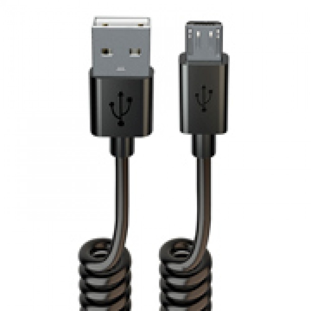 Кабель для сотового телефона InterStep USB-miсroUSB 2m (IS-DC-MCUSBCOIL-200B201)