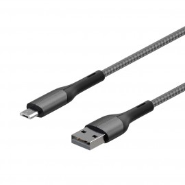 Кабель для сотового телефона InterStep MicroUSB/USB2.0 2м Dark Grey