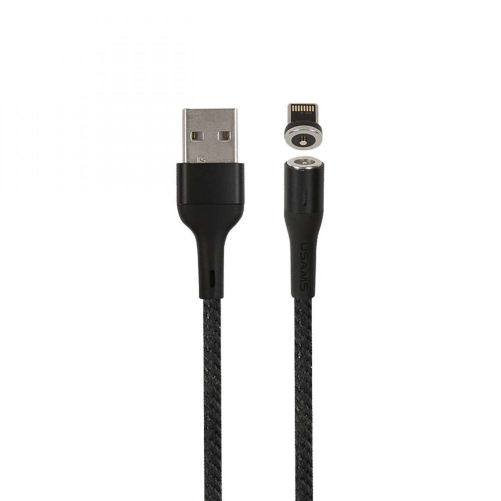 Кабель для смартфона Usams SJ333 USB-A/Lightning, Magn., Black (УТ000020305)