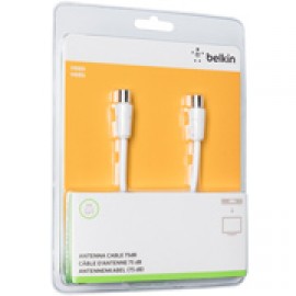 Кабель телевизионный Belkin TV коакс. папа/мама 5м белый (F3Y054bf5MWHT-P)