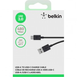 Кабель USB Type-C Belkin USB-C папа/USB-A папа 1,8м Black