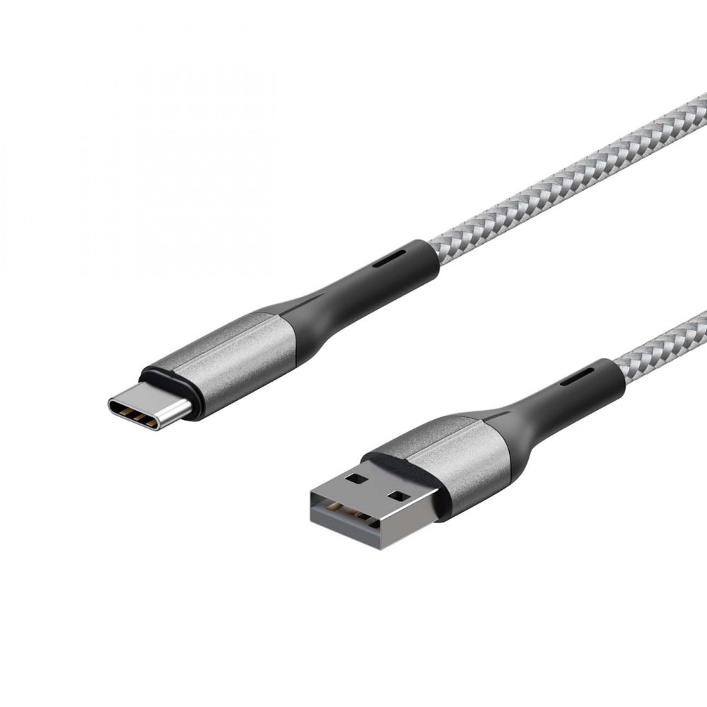 Кабель USB Type-C InterStep USB3.0 2м, Silver