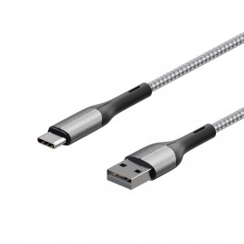 Кабель USB Type-C InterStep USB3.0 2м, Silver