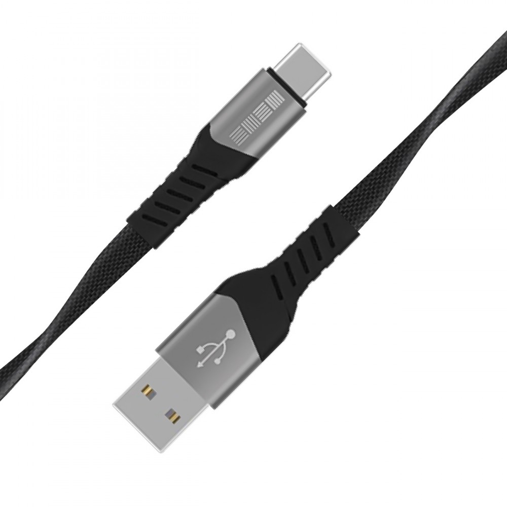 Кабель USB Type-C InterStep TypeC/USBA USB2.0 0,6м Dark Grey