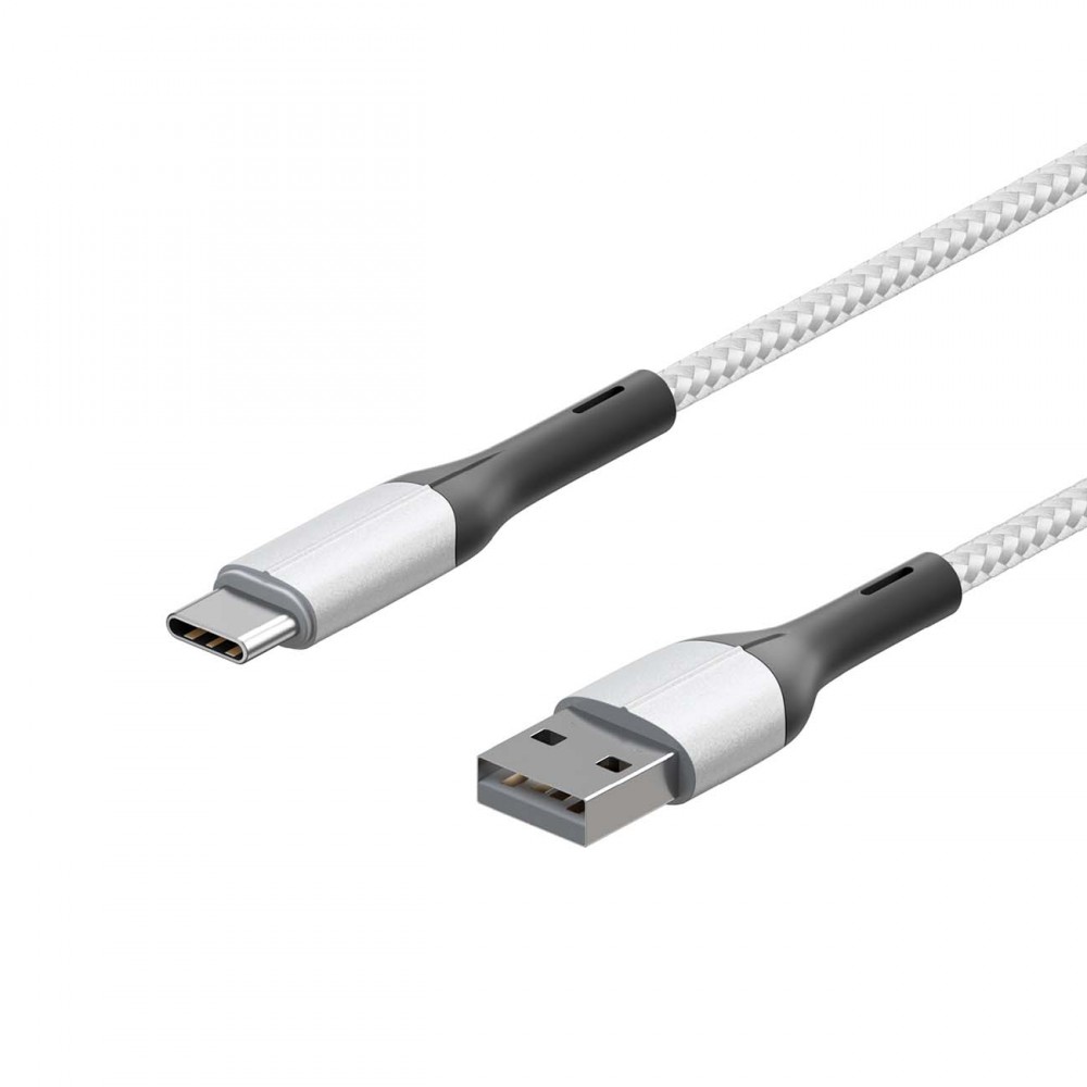 Кабель USB Type-C InterStep USB2.0 0,2м, White