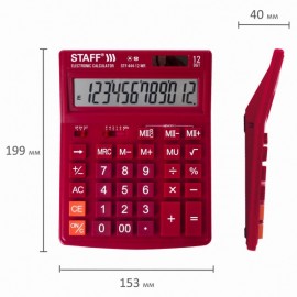 Калькулятор Staff STF-444-12-WR (250465)