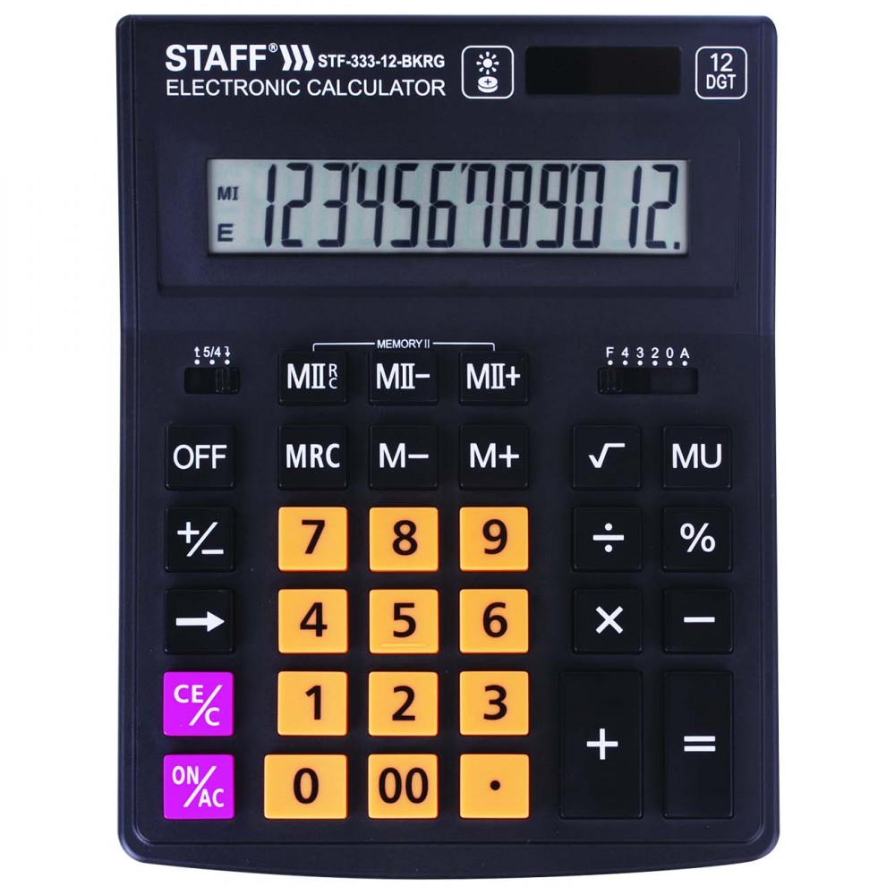 Калькулятор Staff Plus STF-333-12-BKRG (250460)