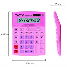 Калькулятор Staff STF-888-12-PK (250452)