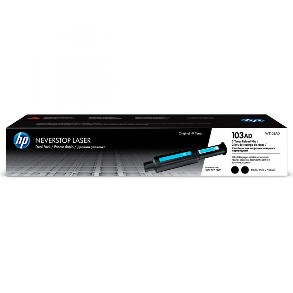 Заправочный комплект тонера HP Neverstop Laser 103AD черный W1103AD