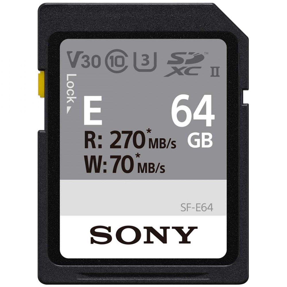 Карта памяти SDXC Sony 64GB 270R/70W (SF-E64/T)