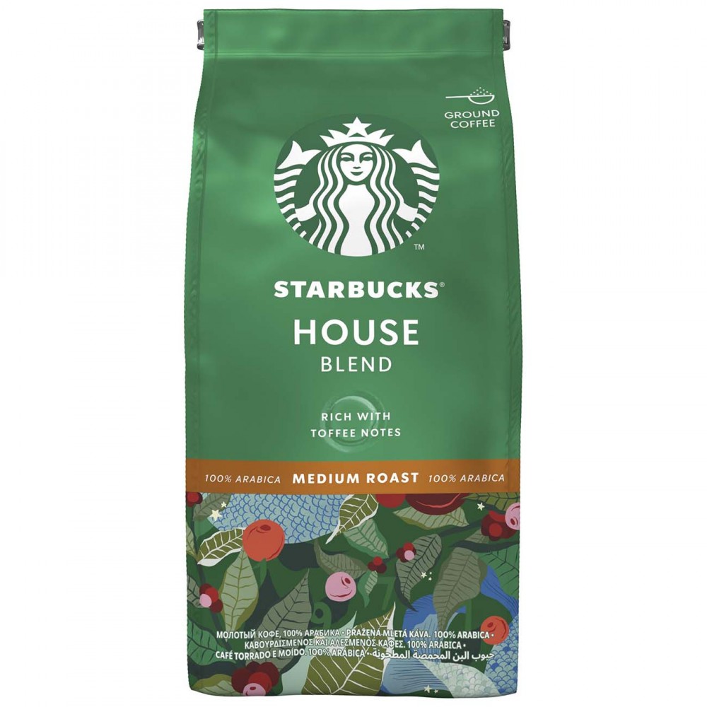 Кофе молотый Starbucks House Blend средняя обжарка, 200 г