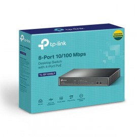 Коммутатор TP-Link TL-SF1008LP 8x100Mb 4PoE 41W неуправляемый