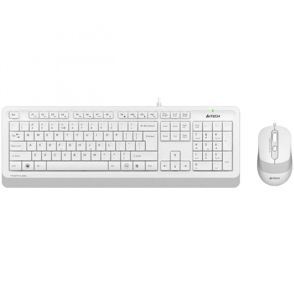 Комплект клавиатура+мышь A4Tech FStyler F1010 White/Grey