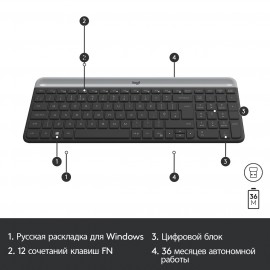 Комплект клавиатура+мышь Logitech MK470 (920-009206)