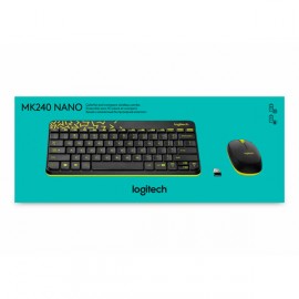 Комплект клавиатура+мышь Logitech MK240 Nano Black