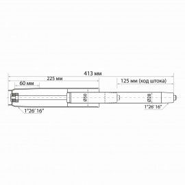 Газ-лифт Brabix A-140 стандартный, черный