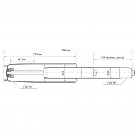 Газ-лифт Brabix A-100 короткий, хром