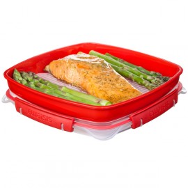 Контейнер для микроволновой печи Sistema Microwave Plate 880мл Red (1105)