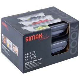 Контейнер для продуктов Simax Exclusive 3шт. (S3150/SET)