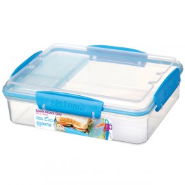 Контейнер для продуктов Sistema To-Go Snack Attack Duo 975мл Blue (21482) 