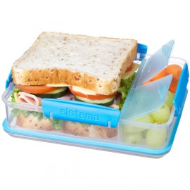 Контейнер для продуктов Sistema To-Go Snack Attack Duo 975мл Blue (21482)