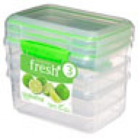 Контейнер для продуктов Sistema 3 Pack Fresh 1л Lime Green (951613)