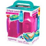 Контейнер для продуктов Sistema 3 Pack Lunch 475мл Red (1595)