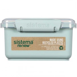 Контейнер для продуктов Sistema 581652 RENEW с приборами 1,2л зеленый