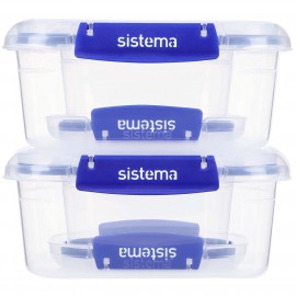 Контейнер для продуктов Sistema 881714 набор (4шт) синий