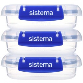 Контейнер для продуктов Sistema 881523 набор (3шт) 180мл синий 