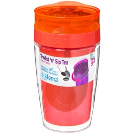 Контейнер для продуктов Sistema To-Go Twist 'n' Sip Tea 370мл Orange (21476) 