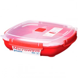 Контейнер для продуктов Sistema Microwave Plate 1.3л Red (1106) 