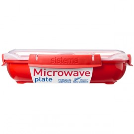 Контейнер для продуктов Sistema Microwave Plate 1.3л Red (1106)