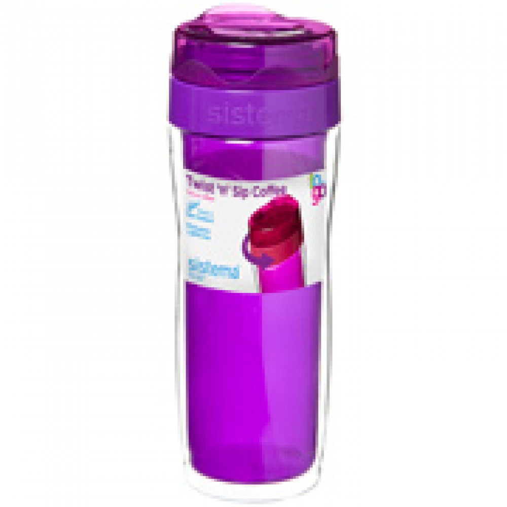 Контейнер для продуктов Sistema To-Go Twist 'n' Sip Coffee 490мл Violet (21478)