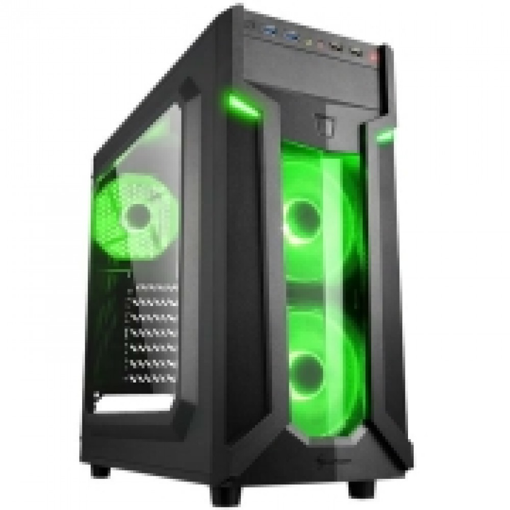 Корпус для компьютера Sharkoon VG6-W green led