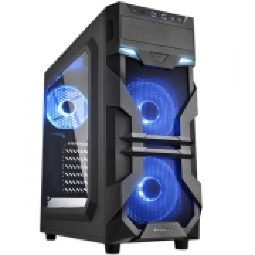 Корпус для компьютера Sharkoon VG7-W blue led