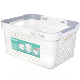 Корзина для белья Sistema Home Basket 5.25л White (51210) 