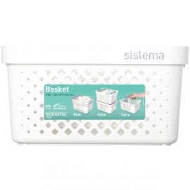 Корзина для белья Sistema Home Basket 5.25л White (51210)