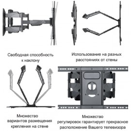 Кронштейн для ТВ наклонно-поворотный Resonans PS823