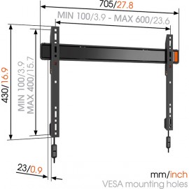 Кронштейн для ТВ фиксированный Vogel's FLAT W50080